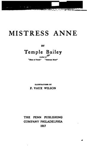 Cover for Mistress Anne