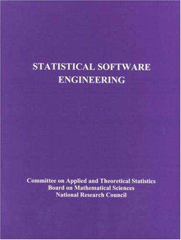 Cover for Statistical software engineering
