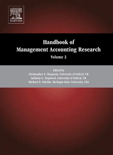 Cover for Handbook of management accounting research