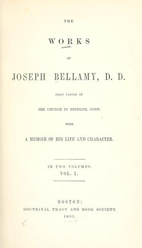 Cover for works of Joseph Bellamy