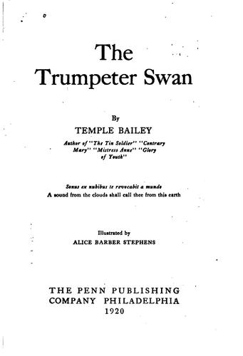 Cover for The Trumpeter Swan