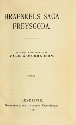 Cover for Hrafnkels saga Freysgoda