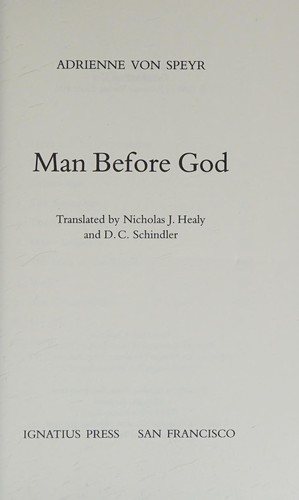 Cover for Man before God