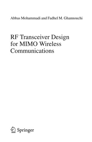 Cover for RF Transceiver Design for MIMO Wireless Communications