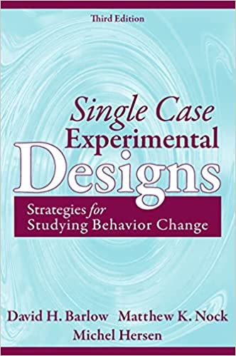 Cover for Single case experimental designs