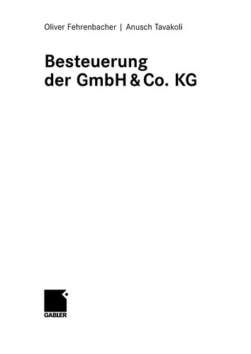 Cover for Besteuerung der GmbH & Co. KG