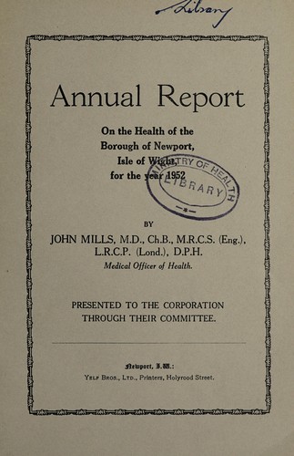 Cover for [Report 1952]