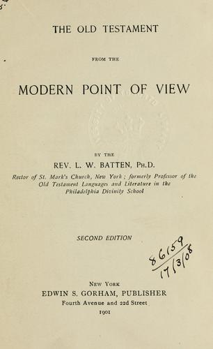 Cover for The Old Testament from the modern point of view.