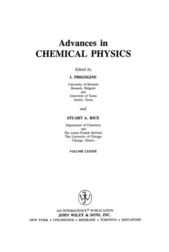 Cover for Advances in chemical physics