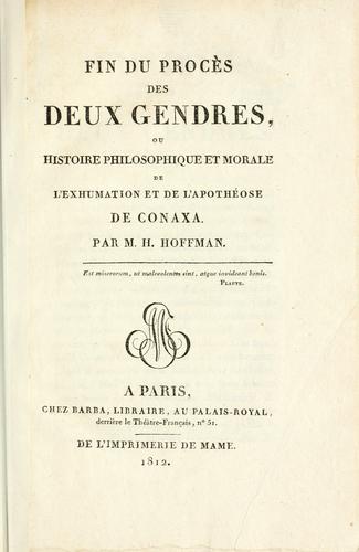 Cover for Fin du procès des Deux gendres