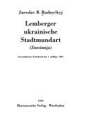 Cover for Lemberger ukrainische Stadtmundart