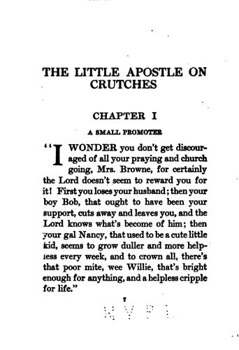 Cover for The Little Apostle on Crutches