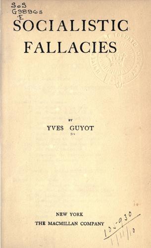 Cover for Socialistic fallacies.