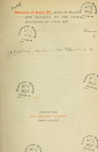 Cover for Memoirs of Henry IV