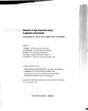 Cover for Behaviour of high temperature alloys in aggressive environments