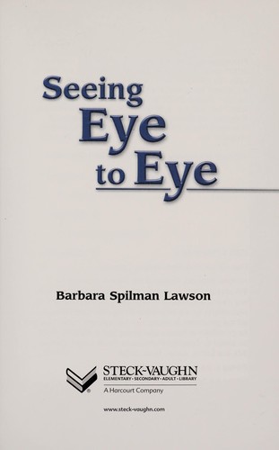 Cover for Seeing Eye to Eye Nonfiction (Power Up)