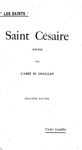 Cover for Saint Césaire (470-543)