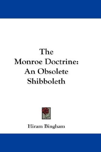 Cover for The Monroe Doctrine
