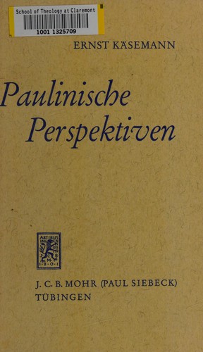 Cover for Paulinische Perspektiven.