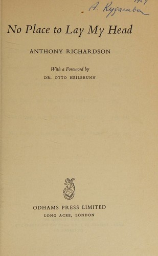 Cover for No place to lay my head