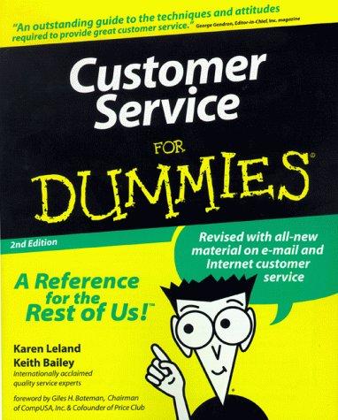 Cover for Customer service for dummies