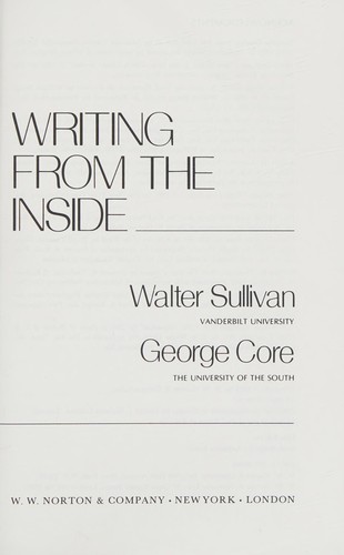 Cover for Writing from the Inside