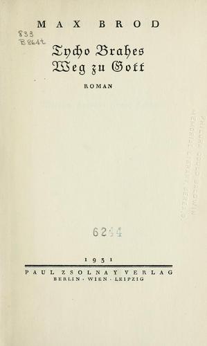 Cover for Tycho Brahes Weg zu Gott