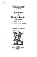 Cover for Hommages à Henri Le Bonniec