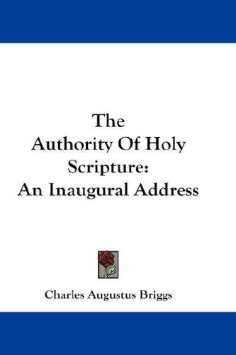 Cover for The Authority Of Holy Scripture