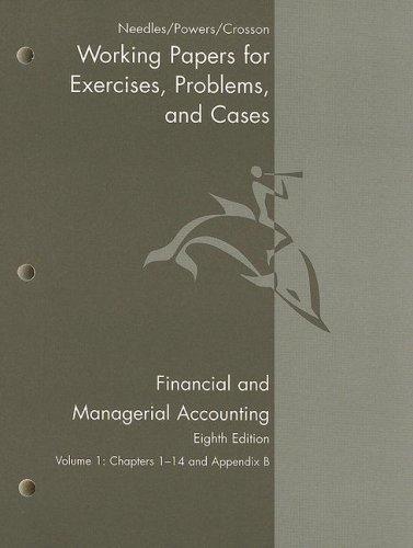Cover for Needles Finman Working Papers Volume 1 8th Edition