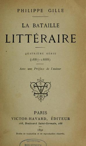 Cover for La bataille littéraire