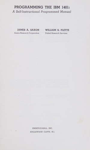 Cover for Programming the IBM 1401