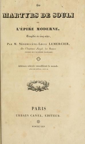 Cover for Les martyrs de Souli