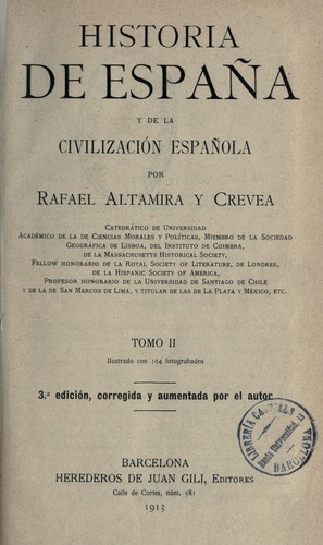 Cover for Historia de España y de la civilizacion española