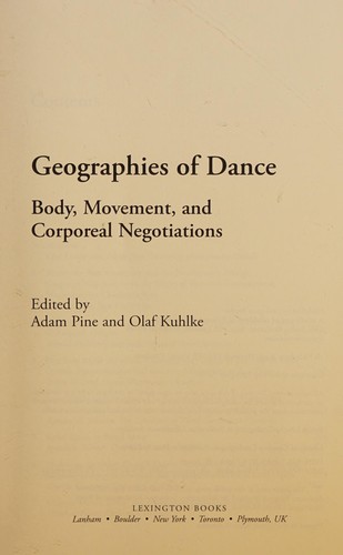 Cover for Geographies of Dance