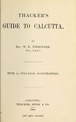 Cover for Thacker's guide to Calcutta