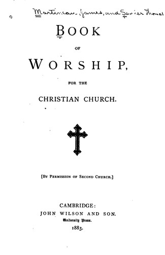 Cover for Book of Worship for the Christian Church