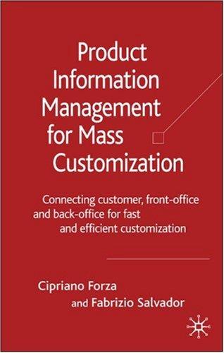 Cover for Product Information Management for Mass Customization