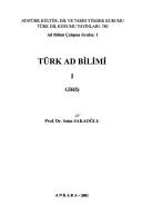 Cover for Türk ad bilimi