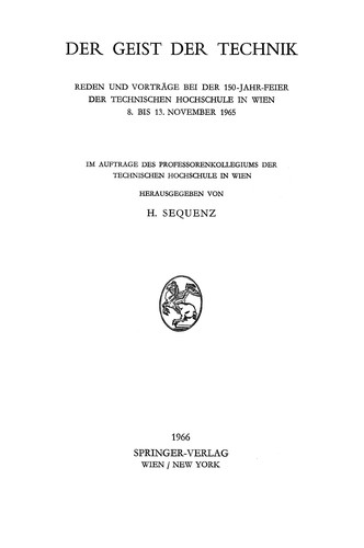 Cover for Der Geist der Technik