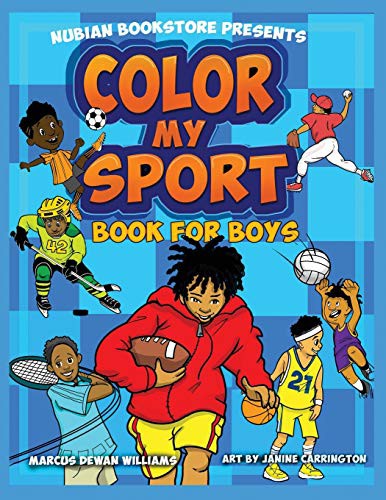 Cover for Nubian Bookstore Presents Color My Sport Book For Boys
