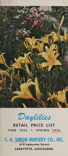 Cover for Daylilies, retail price list