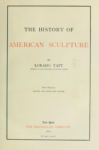 Cover for The history of American sculpture