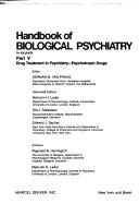 Cover for Handbook of Biological Psychiatry Part 5