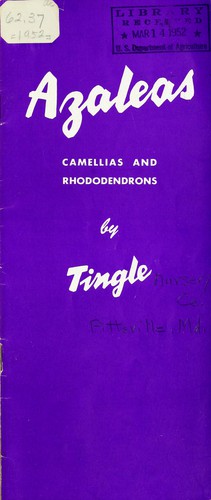 Cover for Azaleas camellias and rhododendrons