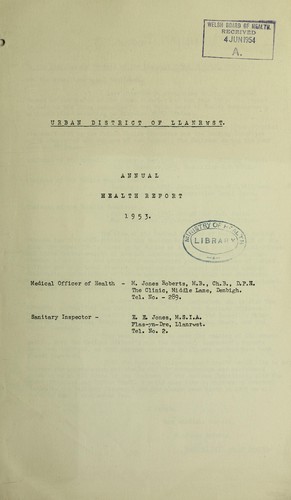 Cover for [Report 1953]
