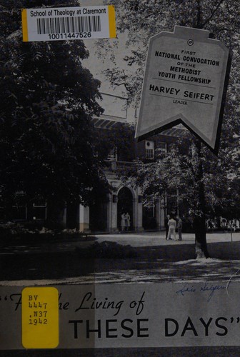 Cover for For the living of these days