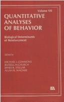Cover for Biological Determinants of Reinforcement