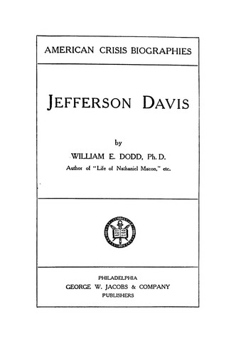 Cover for Jefferson Davis