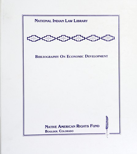 Cover for Bibliography on Indian economic development